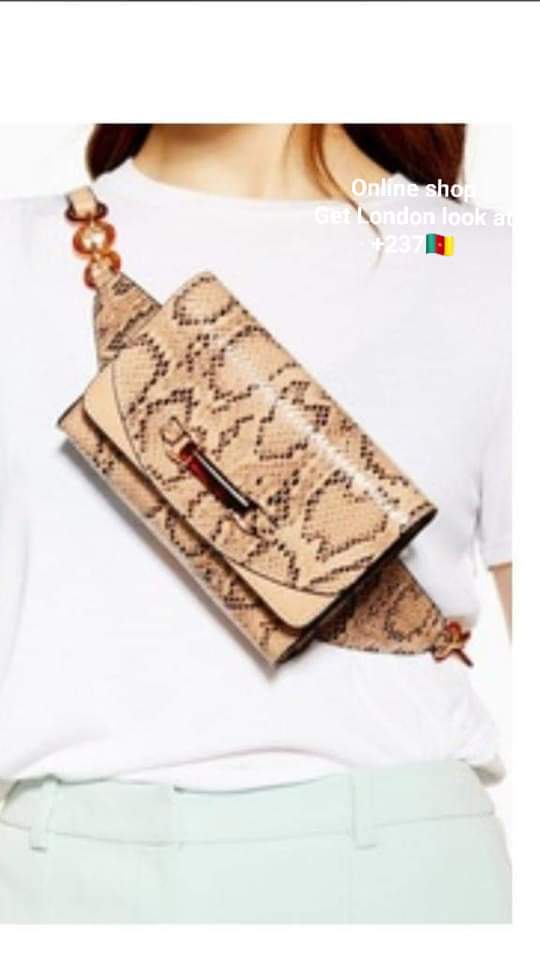Sac Ceinture "Belt Bag" Imprimé Python à Rabat